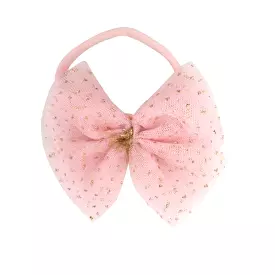 oh baby! Glinda Bow Nylon Headband - Light Pink