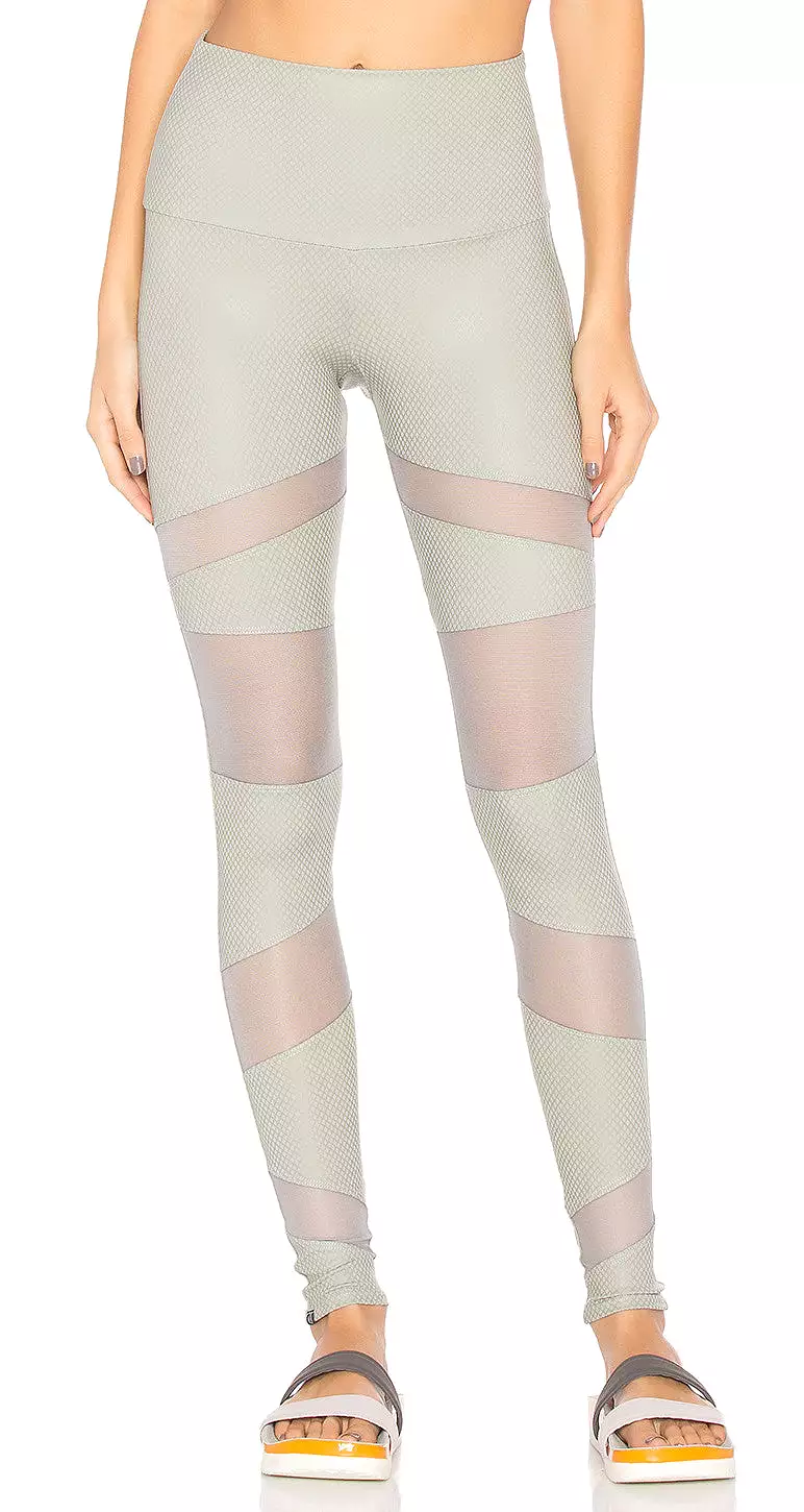 Onzie High Rise Legging Stone Fishnet