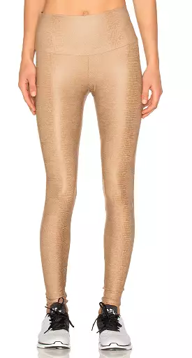 Onzie High Rise Legging Taupe Snake