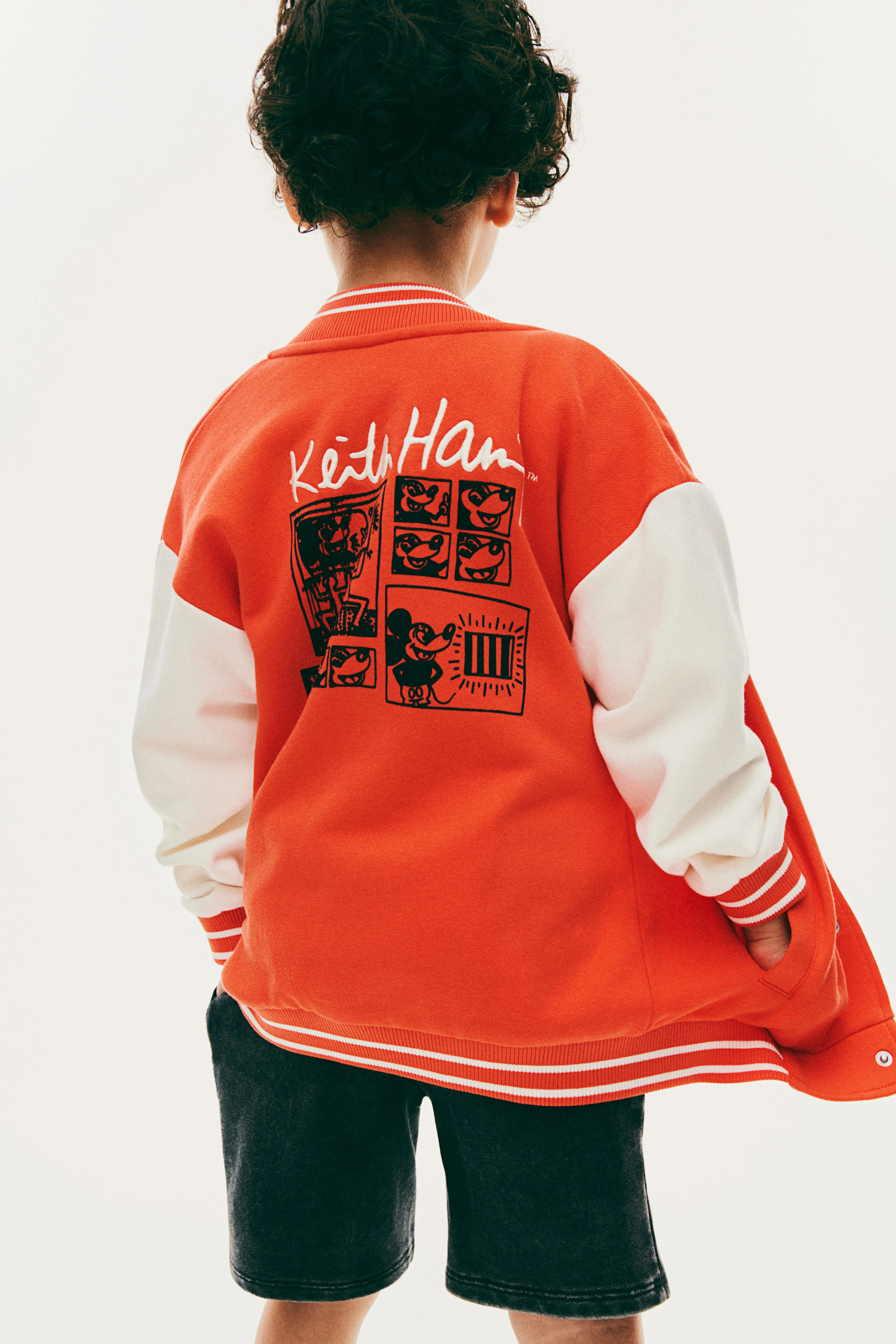 Oversized baseball jacket - V-neck - Long sleeve - Red - Kids | H&M GB