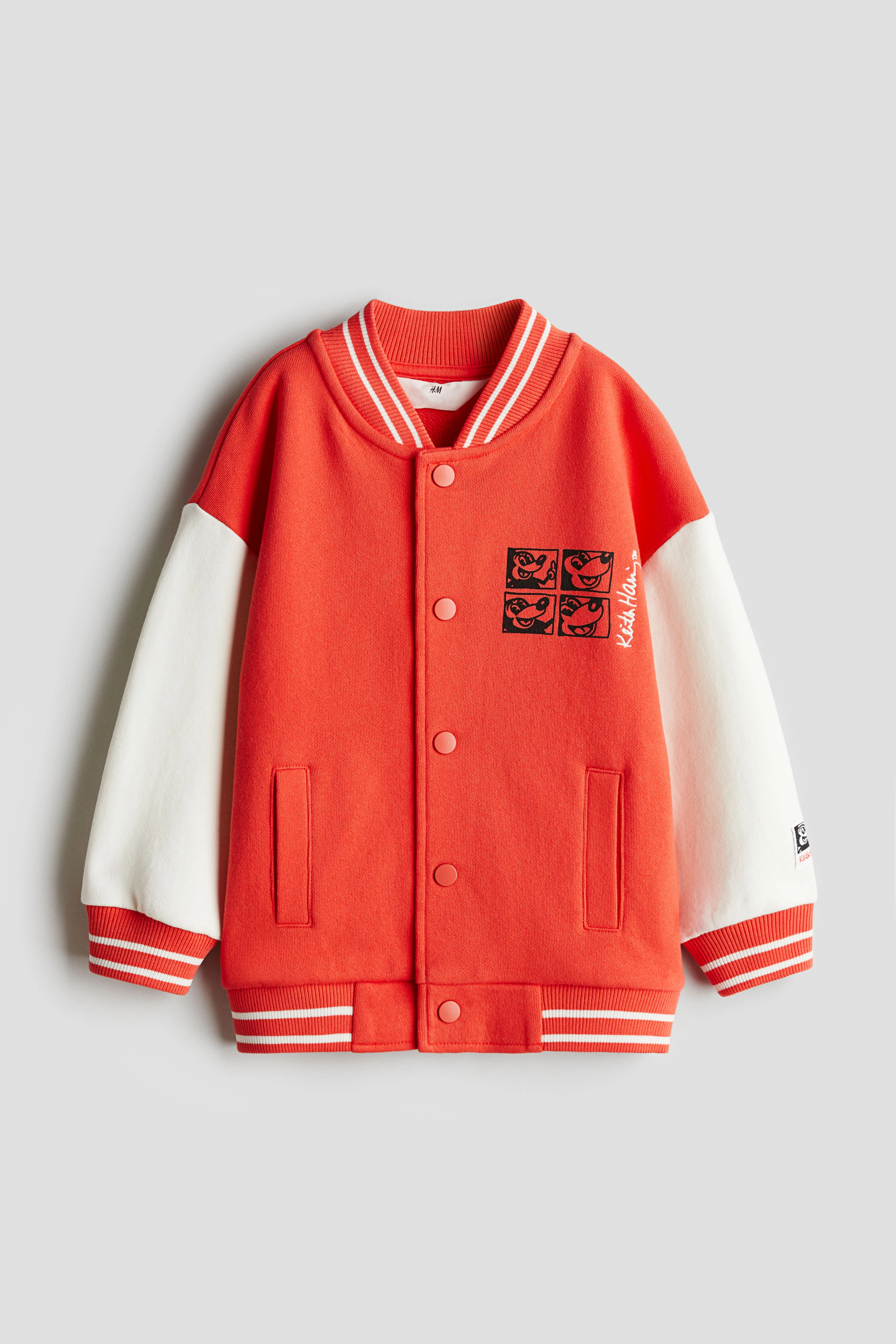 Oversized baseball jacket - V-neck - Long sleeve - Red - Kids | H&M GB