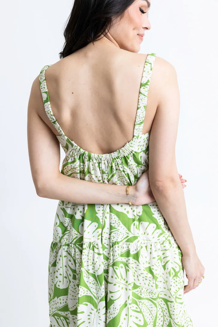 Palm Leaf Ibiza Maxi Dress