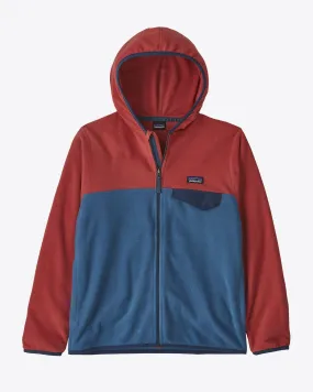 Patagonia Kids Micro D Snap-T Jacket - Wavy Blue/Sumac Red | SurfStitch