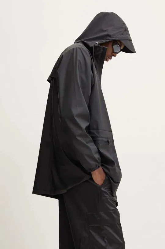 Rains jacket Cargo Long Jacket W3 black color 12060-01