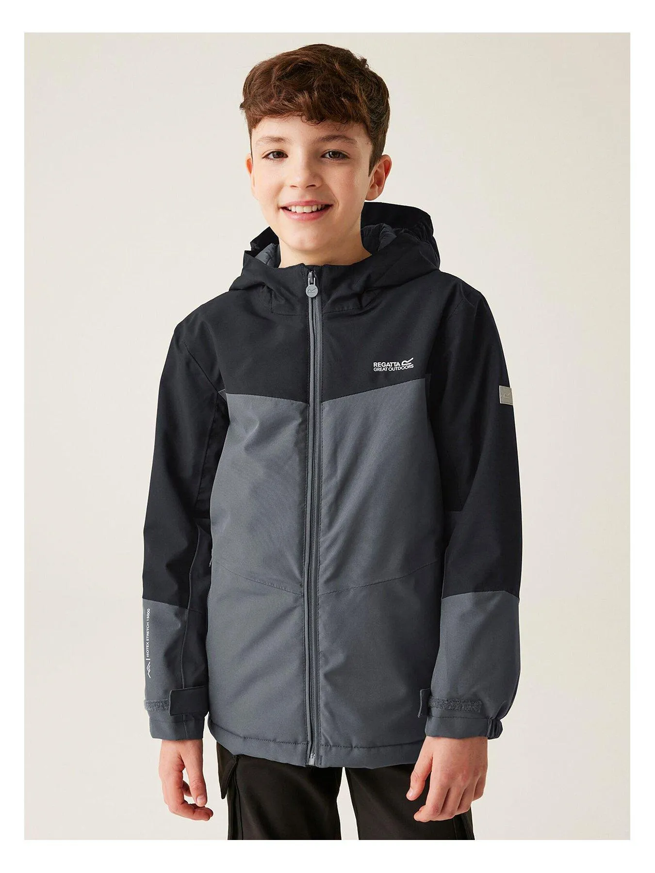 Regatta Kids Junior Highton V Padded Waterproof Insulated Jacket-grey