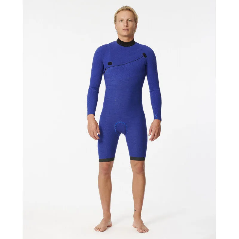 Rip Curl  E Bomb 2/2 mm Zip Free Long Sleeve Springsuit - Mute da surf - Uomo