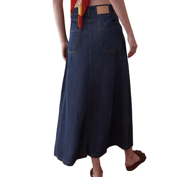 SKIRT VASCO Woman Blue Jeans