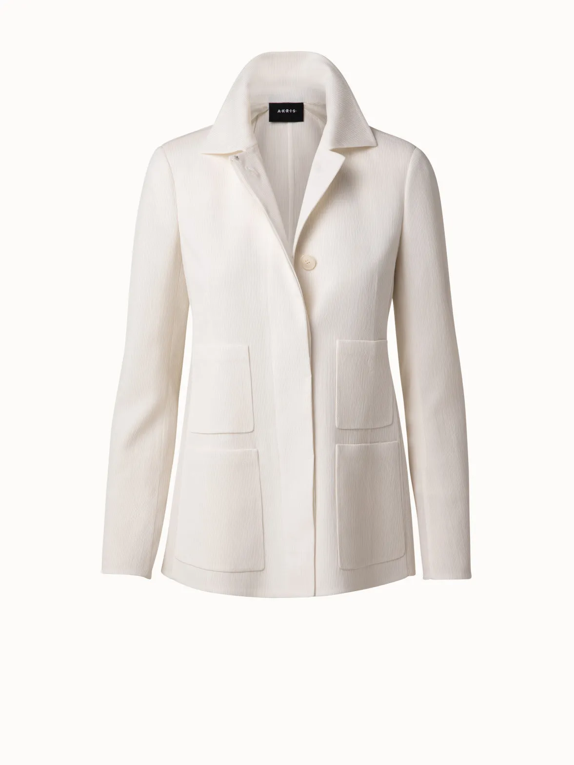 Structured Cotton Silk Double-Face Jacket