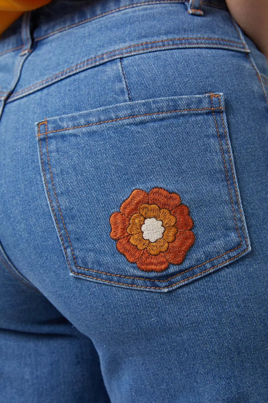 Sunset Paisley Embroidered Jean