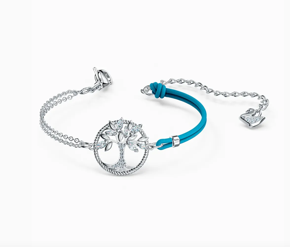 Swarovski SYMBOLIC TREE OF LIFE BRACELET, Blue, Rhodium -5521494