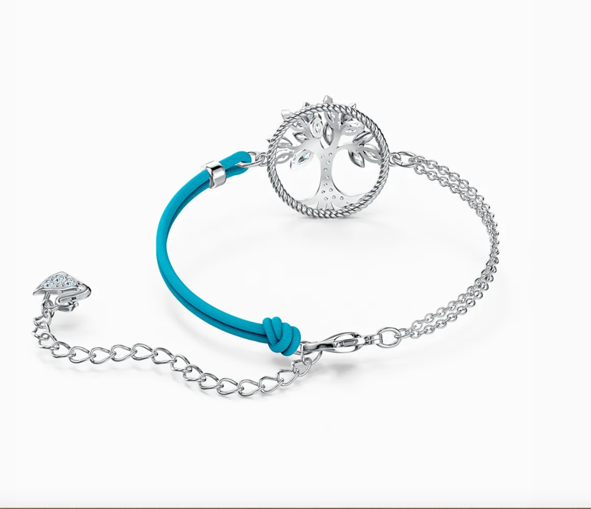 Swarovski SYMBOLIC TREE OF LIFE BRACELET, Blue, Rhodium -5521494