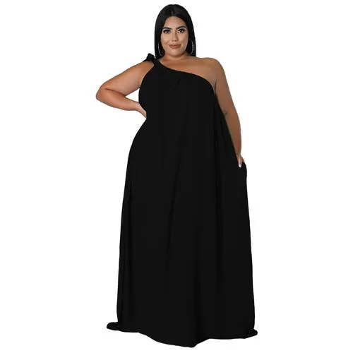 Swing Dress Casual Commute Sleeveless Solid Color Maxi Long Dress Daily