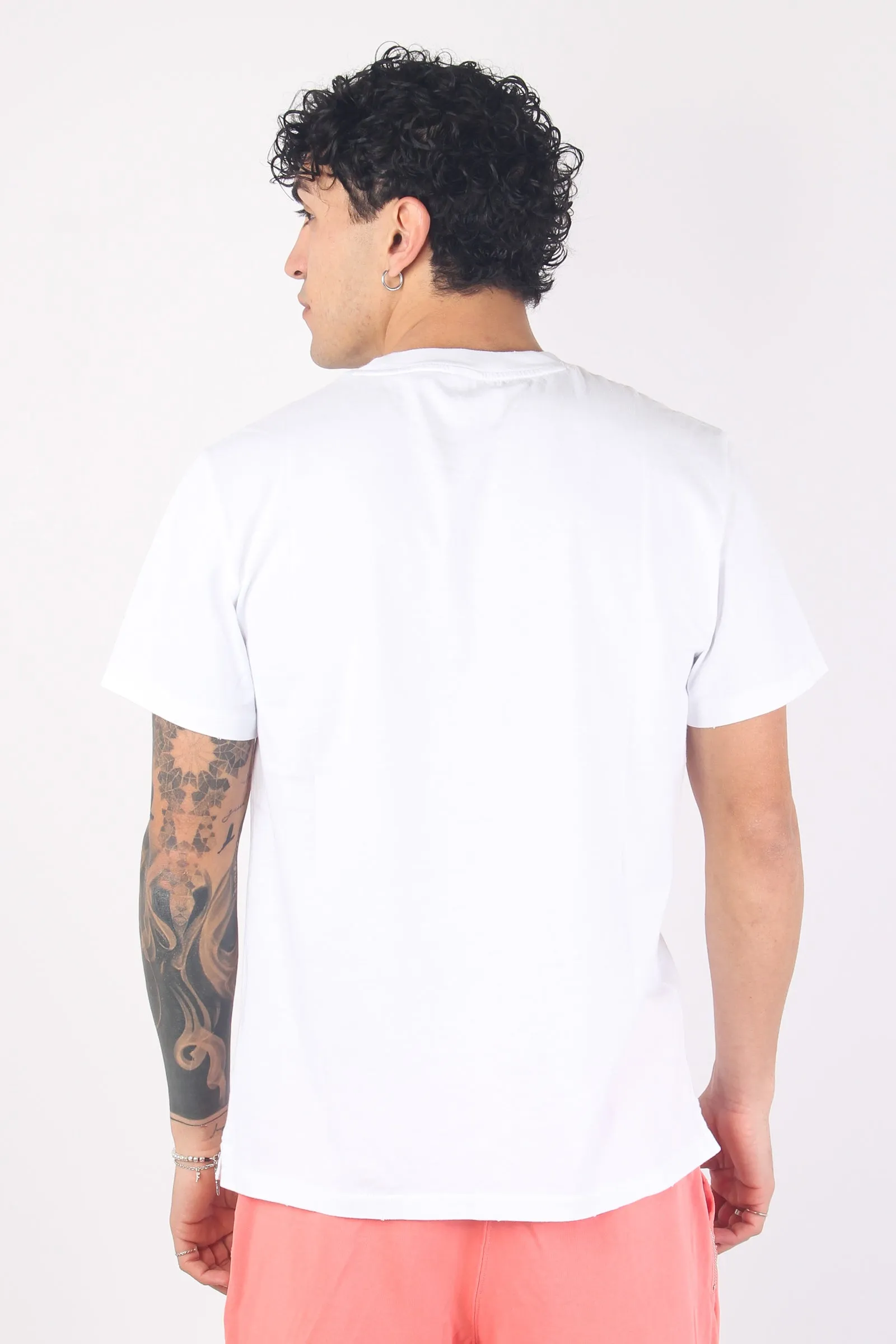 T-shirt Logo Rilievo Bianco