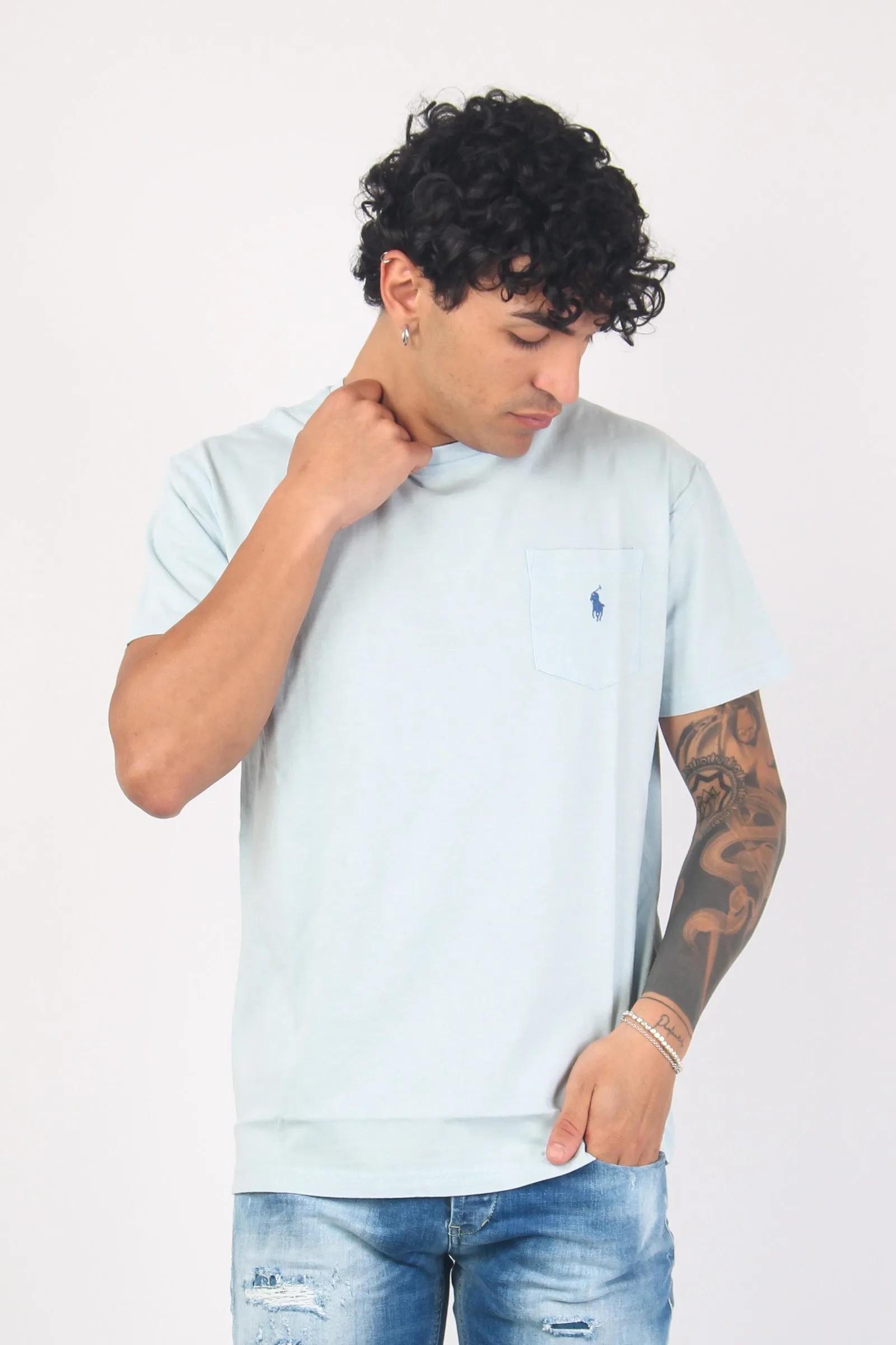 T-shirt Misto Lino Taschino Apline Blue