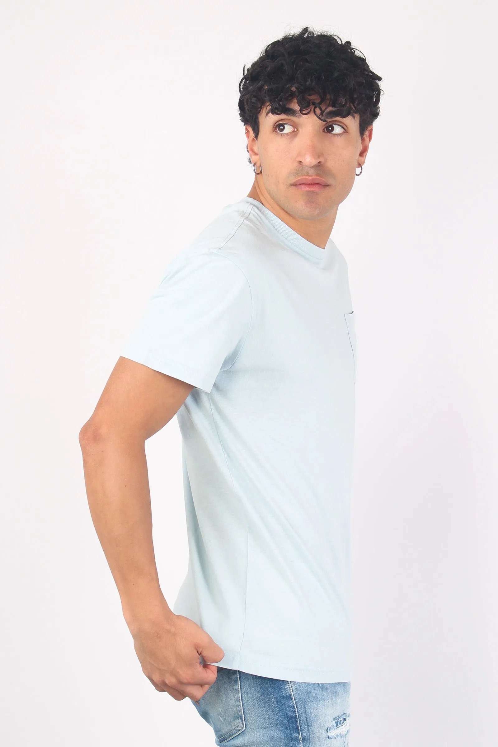 T-shirt Misto Lino Taschino Apline Blue