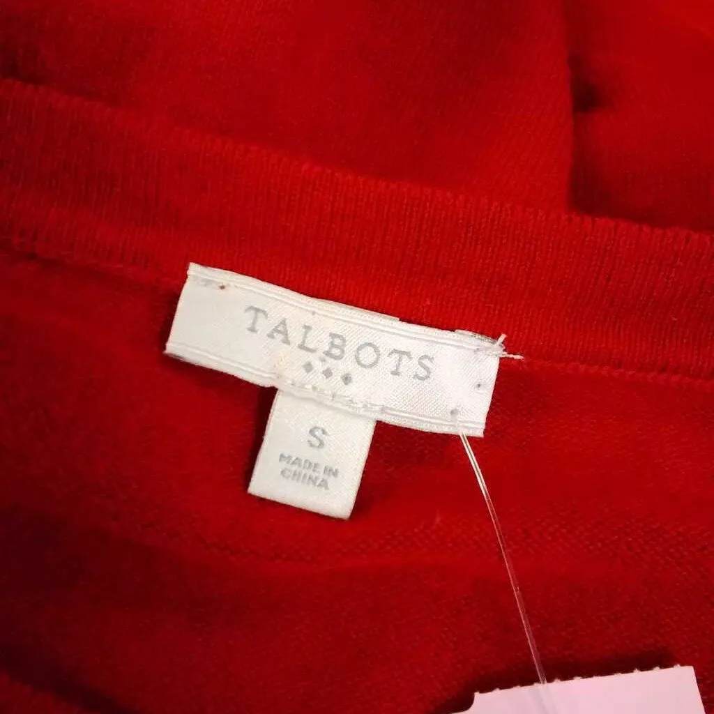 TALBOTS RED SWEATER SIZE SMALL