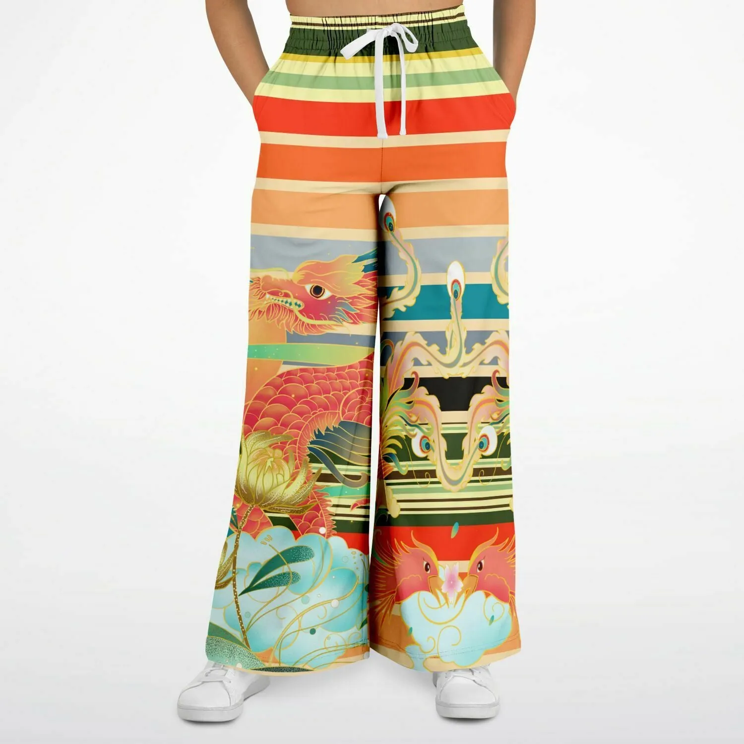 The Koi Dragon Eco-Poly Stretchy Phat Bellbottoms