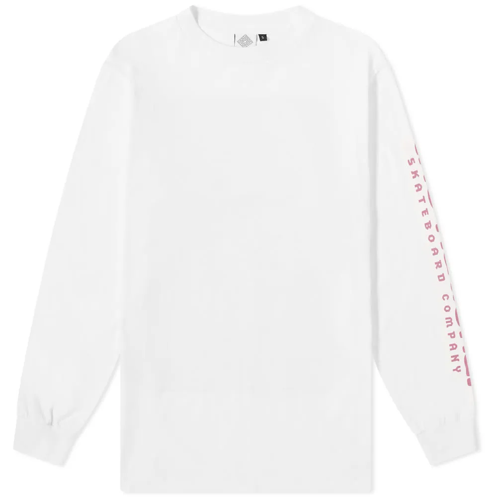 The National Skateboard Co. Long Sleeve Hook Up T-ShirtWhite