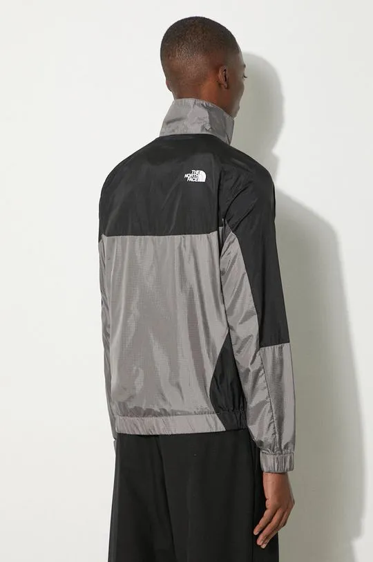 The North Face jacket Wind Shell Full Zip men's gray color NF0A879FRPI1