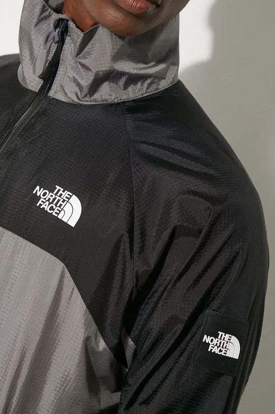 The North Face jacket Wind Shell Full Zip men's gray color NF0A879FRPI1