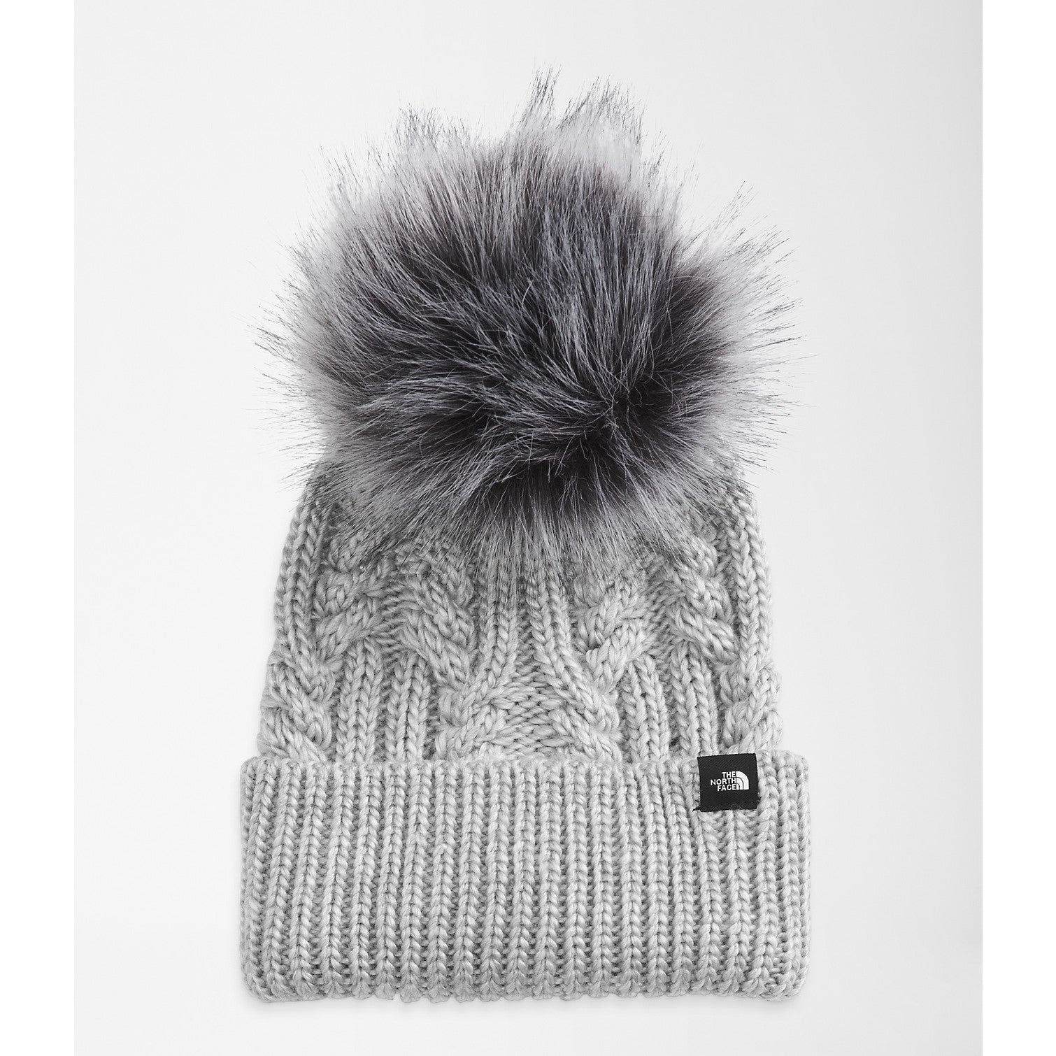 The North Face TNF Light Grey Heather Oh-Mega Pom Beanie