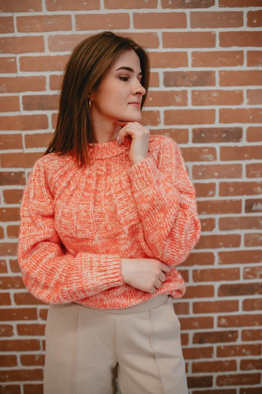 The Poet Coral Sweater