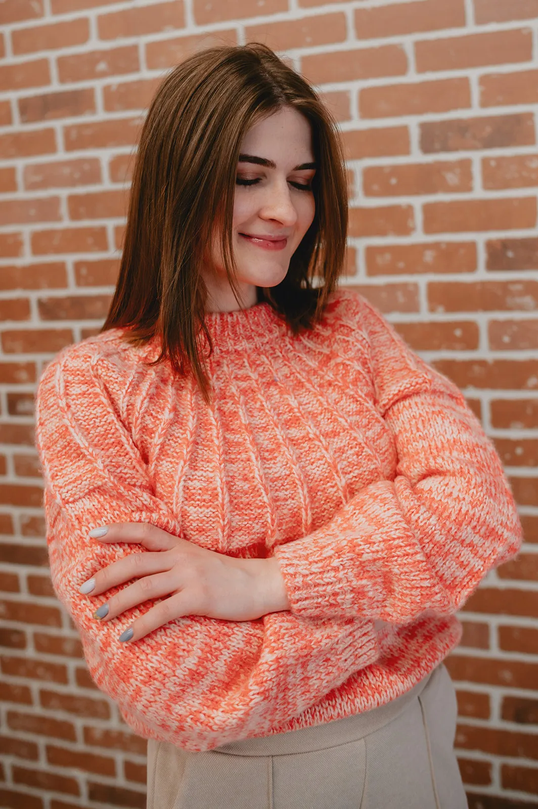 The Poet Coral Sweater