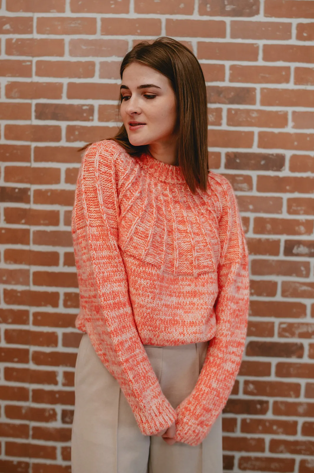 The Poet Coral Sweater