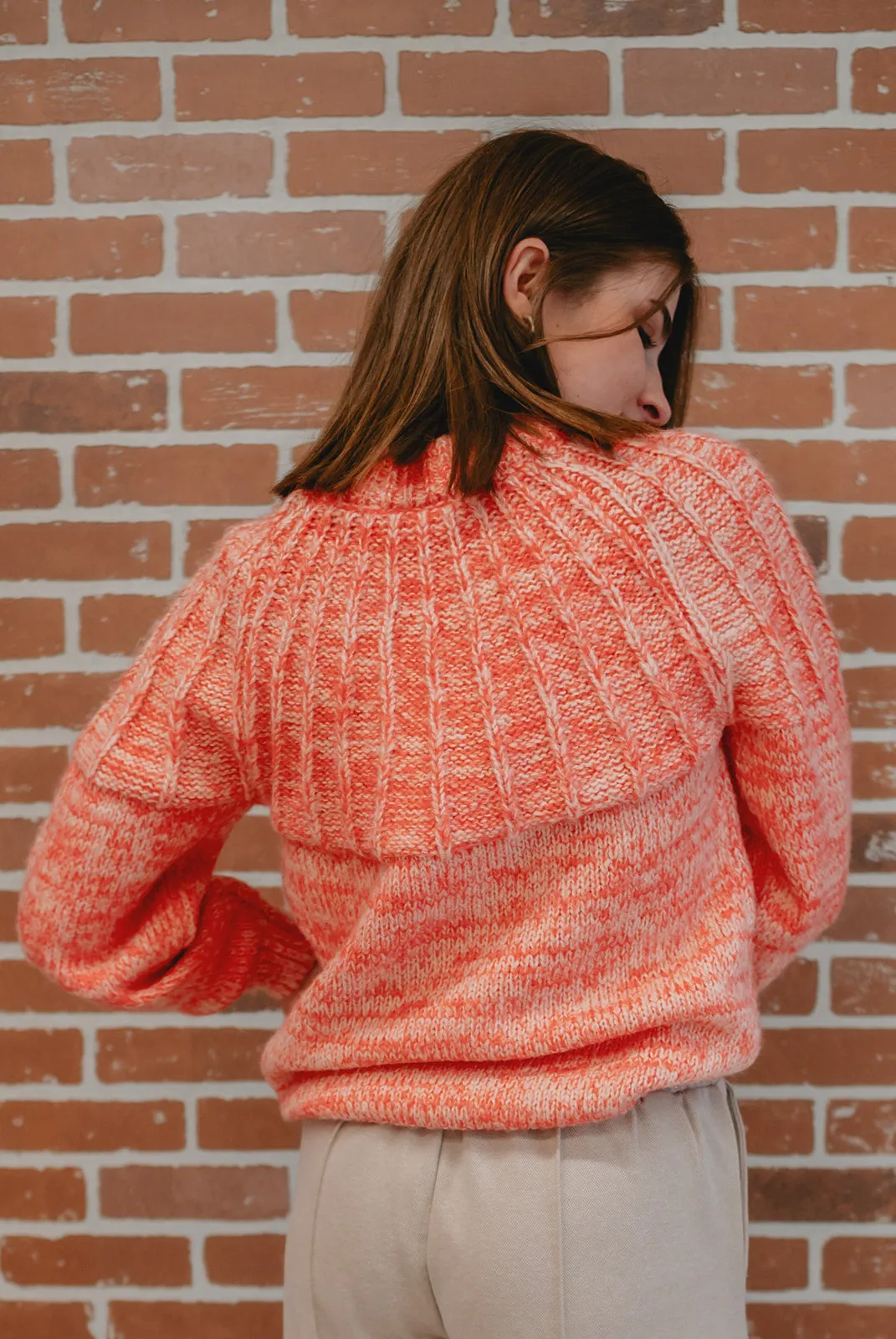 The Poet Coral Sweater