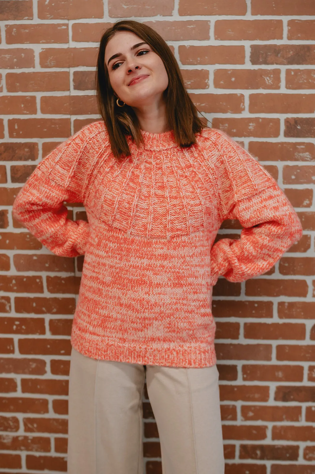 The Poet Coral Sweater