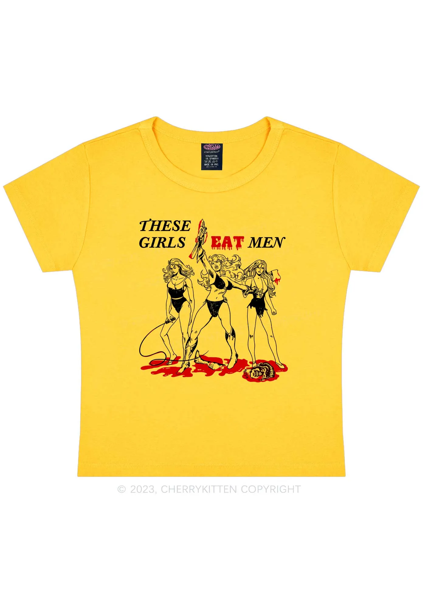 These Girls Eat Men Y2K Baby Tee Cherrykitten