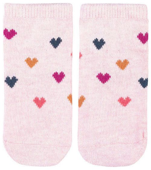 Toshi Organic Socks Ankle Jacquard - Hearts