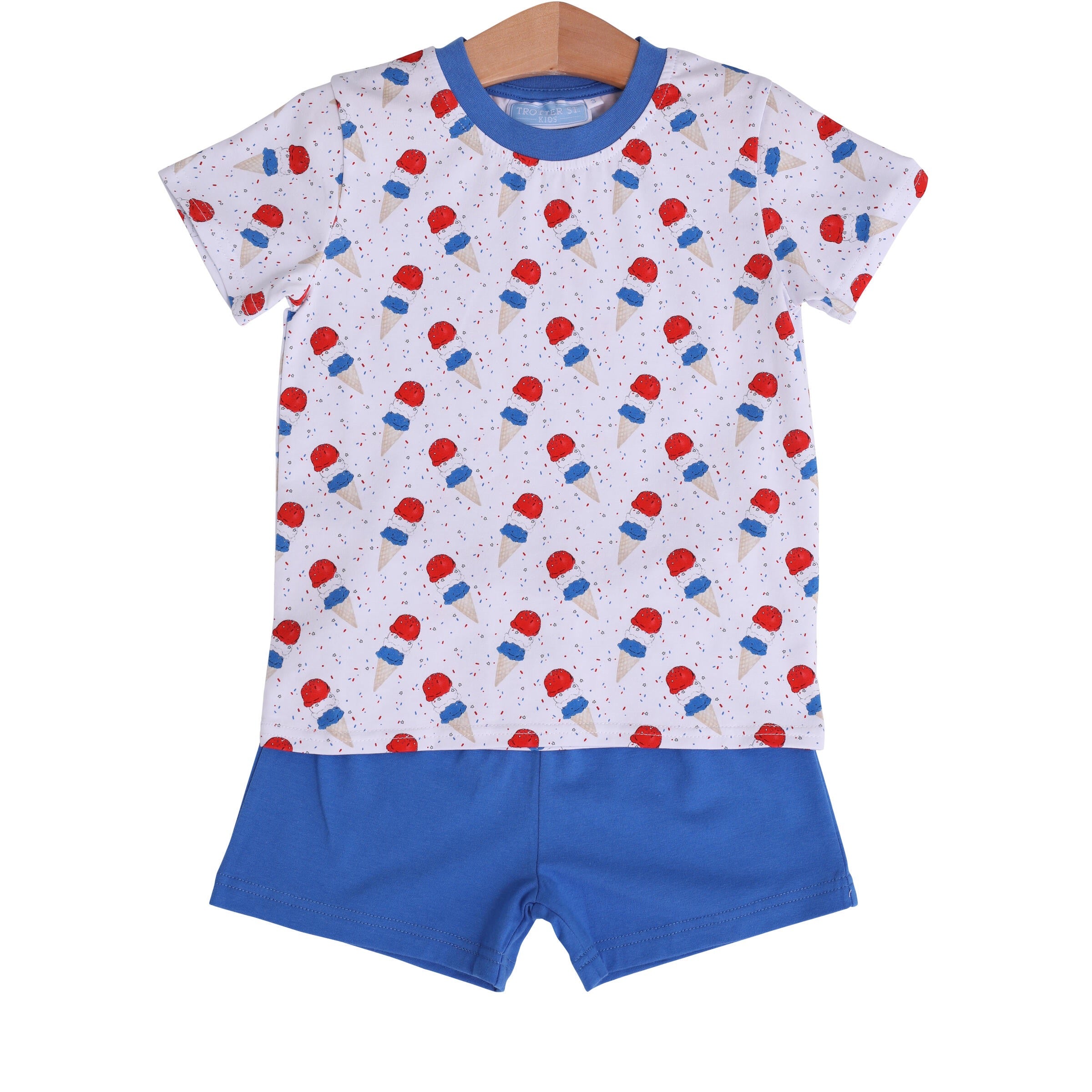 Trotter Street Kids - Patriotic Ice Cream Short Set