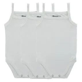 UnderNoggi White Bamboo Baby Undershirt- Girls