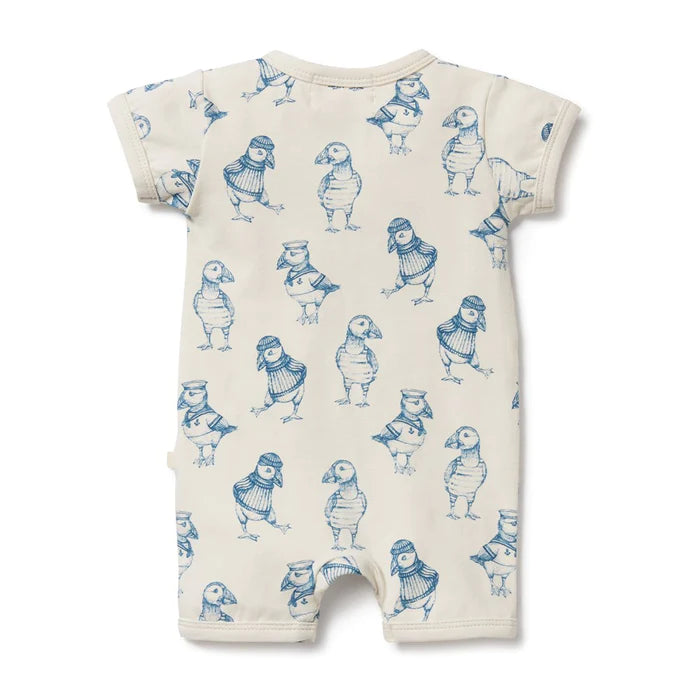 Wilson & Frenchy Petit Puffin Organic Boyleg Zipsuit