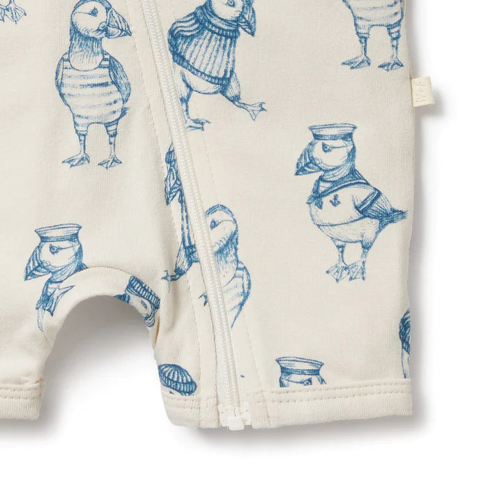 Wilson & Frenchy Petit Puffin Organic Boyleg Zipsuit