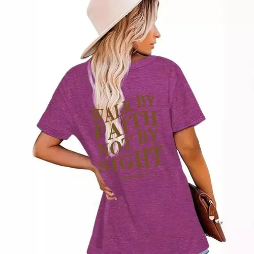 Women's T-shirt Short Sleeve T-Shirts Printing Streetwear Letter