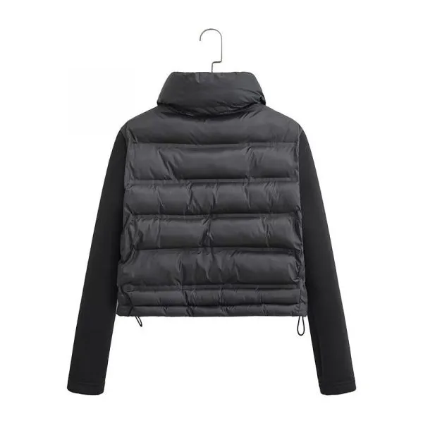 Women's stylish black quilted cotton short jacket.