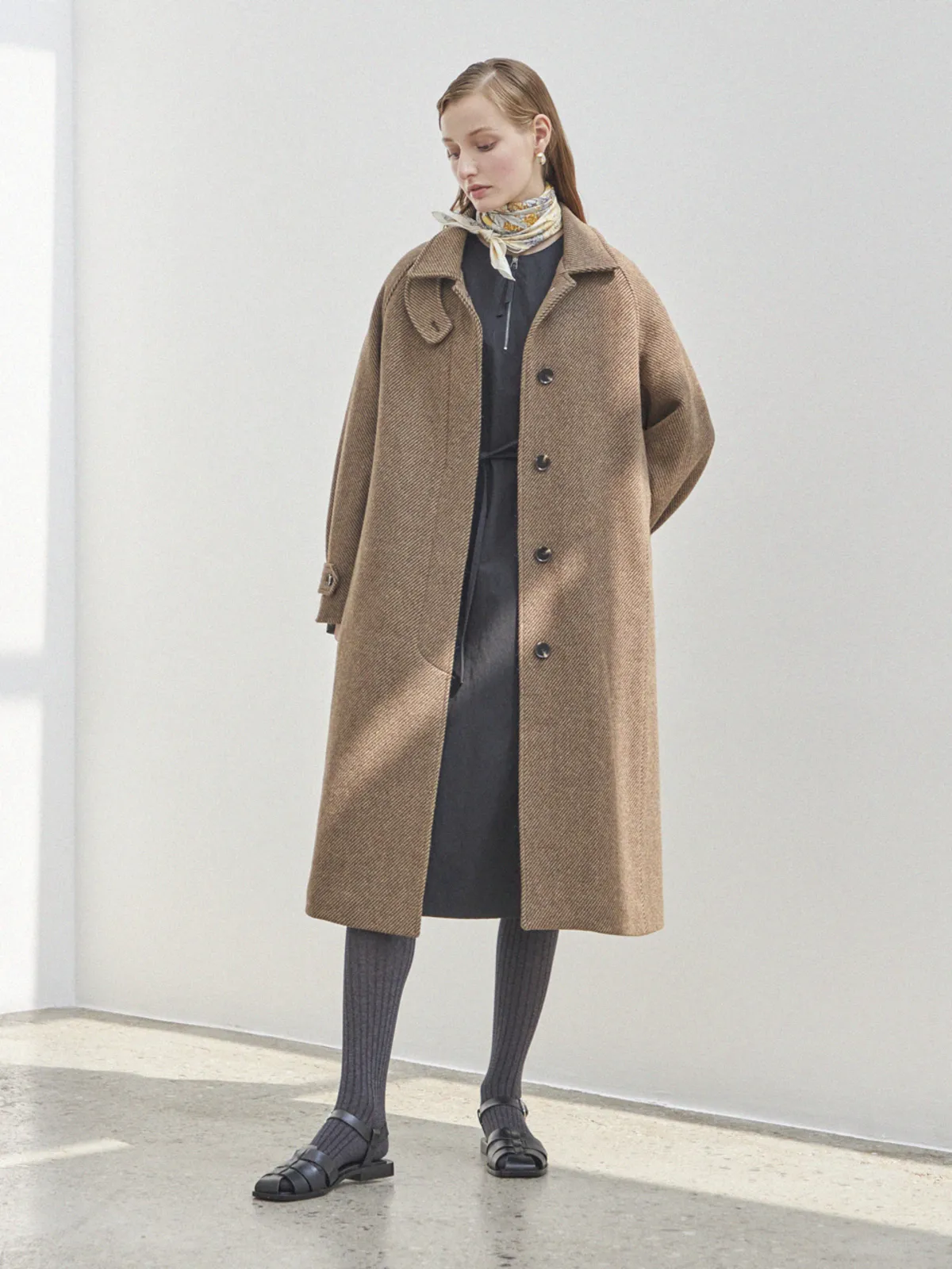 Wool Stitch Coat II - Brown