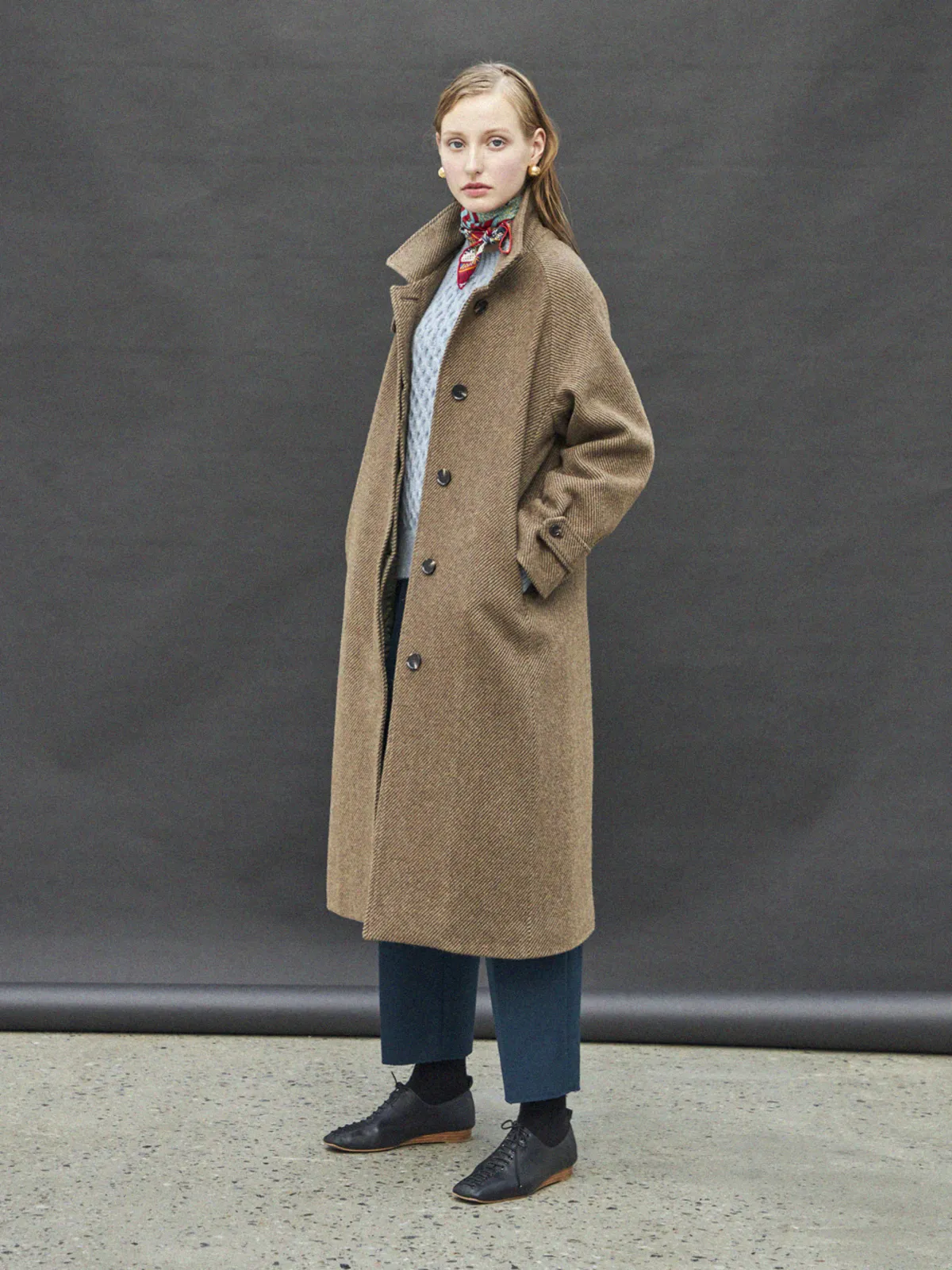 Wool Stitch Coat II - Brown