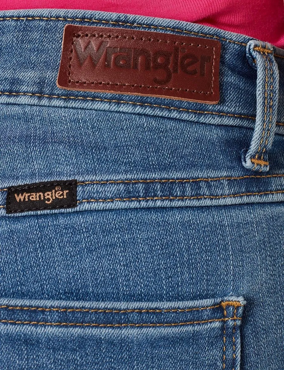 Wrangler High Rise Straight Stretch Jeans Rocky