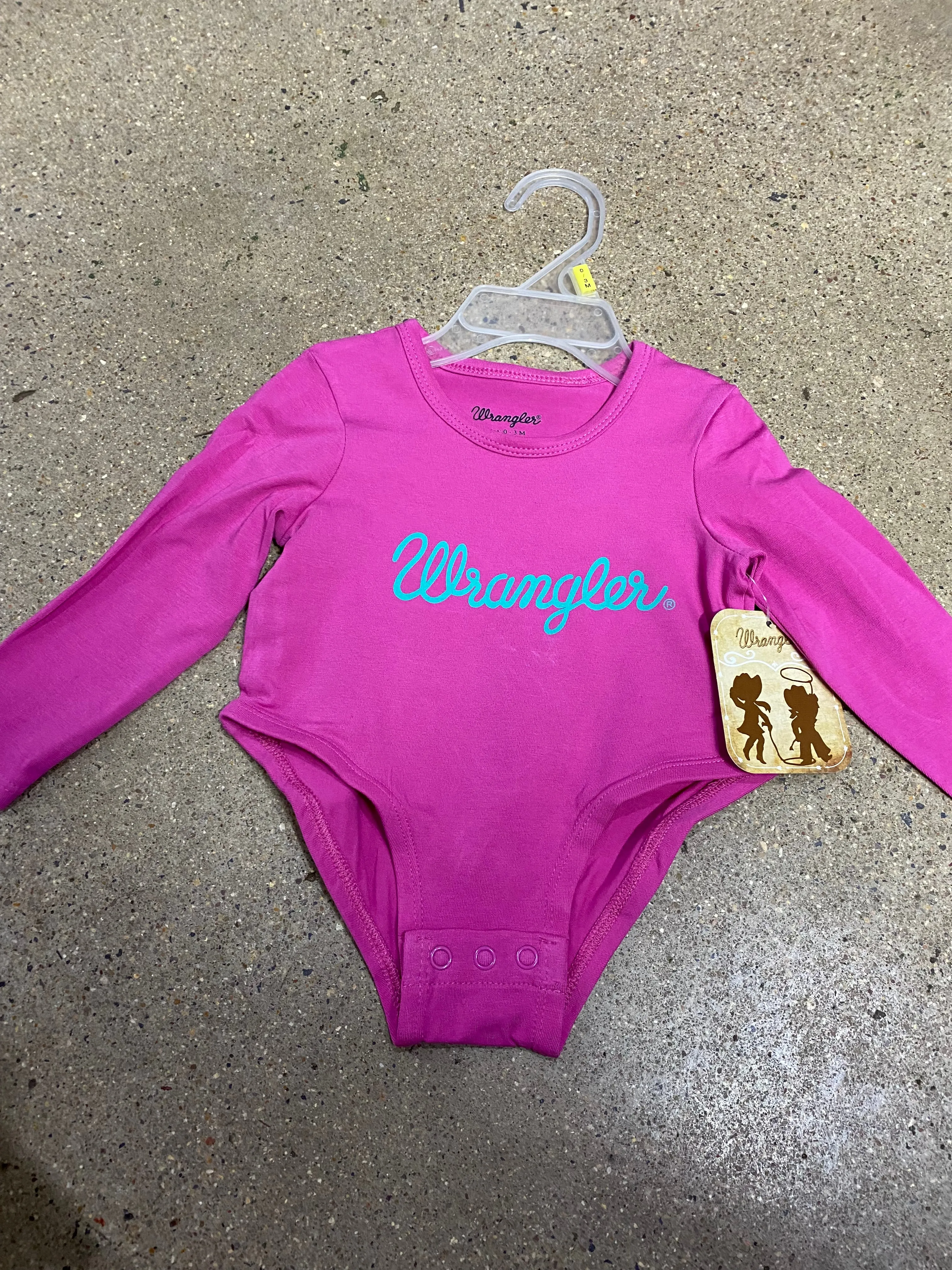 WRANGLER PINK BABY GIRLS L/S BODYSUIT